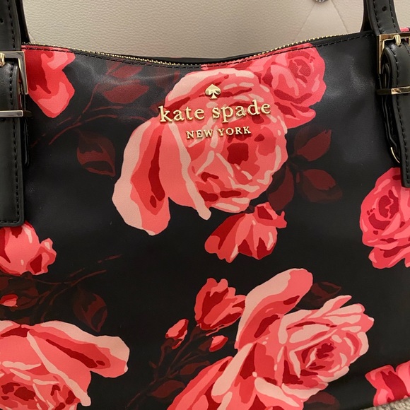 Kate Spade Black & Pink Floral Tote - Picture 7 of 8
